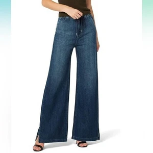 Hudson Wide Leg Tunnelzug Hose Jeans High Rise Dark Wash Blau Gr. 28 - Bild 1 von 9