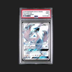 2018 Pokémon Sun & Moon - Lost Thunder - Lugia GX - Full Art -PSA 9 - Picture 1 of 3