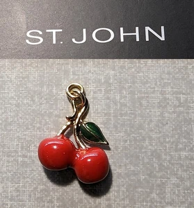 St John Knits Pequeño Doble Rojo Cereza Cremallera/Tirón Deslizante  - Imagen 1 de 2