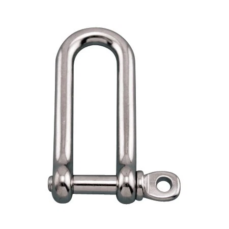 SUNCOR STAINLESS STAINLESS LONG D SHACKLE WITH SCREW PIN 3/16" 316SS