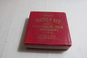 Vintage  Kratt Co Chromatic Pitch Pipe Instrument The Master Key of F 13 Keys - Picture 1 of 3