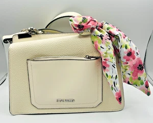 Steve Madden Pebble Leather Bloren Shoulder Crossbody Bag Ivory Scarf NEU - Bild 1 von 10