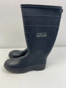 Genfoot Men's Steel Toe Slip Resistant Rubber Boots Size 10 - Picture 1 of 6