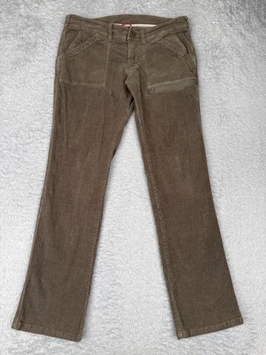 The North Face 裤子女式 6 棕色灯芯绒直筒远足户外弹力 — 第 1/4 张图片