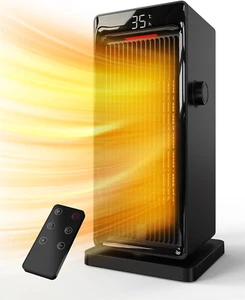 Stufetta Elettrica Basso Consumo, 2000W PTC Termostato Termoventilatore Con ECO - Foto 1 di 12
