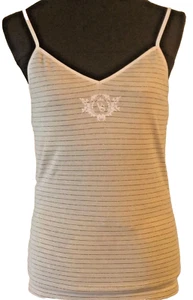 VICTORIA’S SECRET RN 70817 Canotta/Cami Elasticizzata Impreziosita Oro Glitter/Gemma MEDIA - Foto 1 di 7