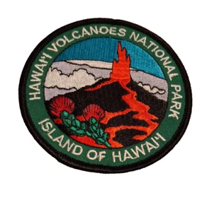 Insignia de parche de recuerdo redondo del Parque Nacional de los Volcanes de Hawái Isla de Hawái’i - Imagen 1 de 2