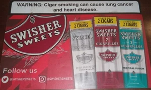 Swisher süße Zigarillos Ladentheke Display Matte 10"x 15" SELTEN! WOW! MAN CAVE - Bild 1 von 3