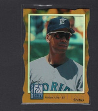 1998 DONRUSS ELITE GOLD STATUS DIE-CUT REFRACTOR #117 MOISES ALOU RARE SP #/100