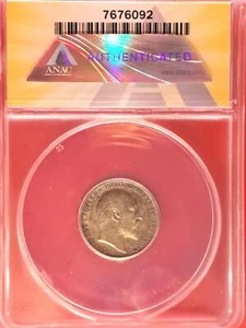 1909 Great Britain Sixpence - ANACS AU55 Details - Edward VII Silver Coin (4.8) - Picture 1 of 2
