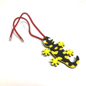 LOEWE Lizard motif Salamander strap charm Leather Yellow x Black x Red - Picture 1 of 11