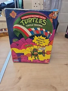 Bandai Teenage Mutant Hero Turtles Ninja Turtle Trooper Chute Boxed Vintage 1989 - Picture 1 of 6