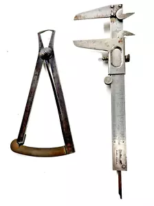 VINTAGE DUNLAP MADE IN USA CALIPERS WATCHMAKERS MEASURING GAUGE STEEL JOCAL - Picture 1 of 4
