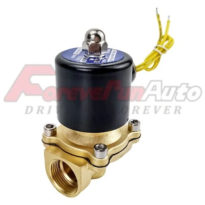 FOREVERUNAUTO New 3/4" 110V Ac Electric Brass Solenoid Valve Water Air Gas, Fuels N/C - Brass