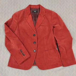 Chaqueta Blazer Talbots Petites Pana Elastizada Granate Rojo Borgoña Para Mujer 8P - Imagen 1 de 15