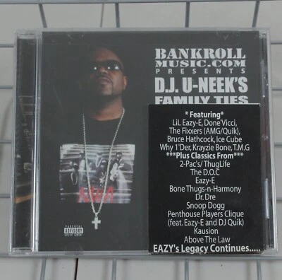 DJ U-Neek Family Ties CD NEW Eazy-E Bone Thugs-n-harmony Dr Dre HYPE STICKER - Image 1 of 4