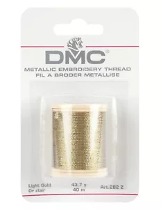 DMC Metallic Embroidery Thread 43.7 Yards - Light Gold (282ZA) - Picture 1 of 1