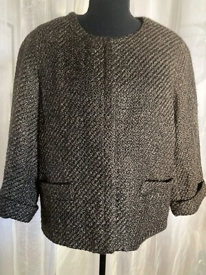 Blazer para mujer Coldwater Creek Office Business clásico con botones a presión talla 12/16 Foto 1 de 4