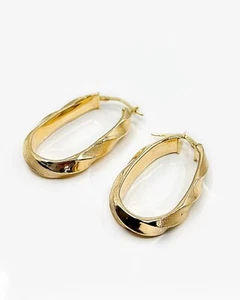 Créole or 18k 3.46 grs ovale torsadée - Bijoux occasion - Picture 1 of 2