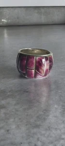 Sterling Silver 925 Spiny Oyster Inlaid RingSize 7, - Picture 1 of 7