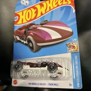 2024 Hot Wheels 27/250 - HW Celebration Racers 1/10 - Braille Racer Twin Mill - Picture 1 of 4