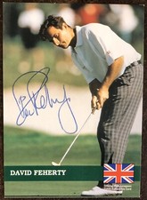 1992 PGA Tour Pro Set #E16 David Feherty Rookie Card - Autographed