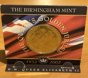 Birmingham Mint Queen Elizabeth II Golden Jubilee 52-02 Windsor Coin Card Royal - Bild 1 von 5