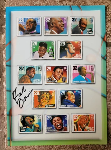 FATS DOMINO Autograph - Hand Signed on a Legends of American Music Post Card Cover