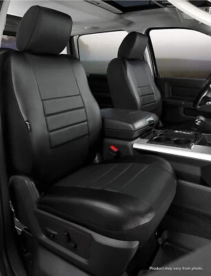 Cubierta de asiento delantero Fia SL69-36 NEGRO/NEGRO ajuste personalizado 09-16 Tacoma, reposacabezas extraíble Foto 1 de 2