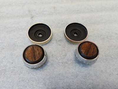 1977 Pontiac Grand Prix Radio Tone Control Knobs Dash Buttons Woodgrain OEM GM - Image 1 of 4