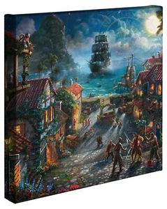 Thomas Kinkade Pirates of The Caribbean 14" x 14" Gallery Wrapped Canvas Art ... - Picture 1 of 4