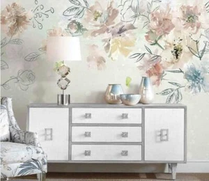 3D Flower Painting J561 Wallpaper Mural Wall Print Wall Wallpaper Murals US Erin - Picture 1 of 12