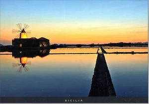 AK SIZILIEN POSTKARTE SICILY MARSALA SALZINSELN - Bild 1 von 1