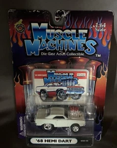Muscle Machines 1968 DODGE DART HEMI GASSER 1:64 DIECAST 68 DART -- WHITE - Picture 1 of 2
