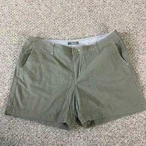 Natural Reflections Shorts Womens 16 Green Front Back Pockets 100% Cotton - Picture 1 of 12