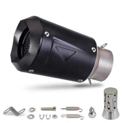 60mm Universal Motorcycle Exhaust Muffler Cone Tail Pipe Silencer Racing - Image 1 of 4