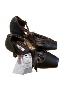 Zapatos Zara Studio de cuero real negros, talla 6-nuevo con etiquetas, precio de venta sugerido por el fabricante 100 GBP - Imagen 1 de 6