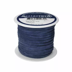 Suede Craft Lace Cadet Blue 1/8" x 25 yds. Realeather Silver Creek - Picture 1 of 3
