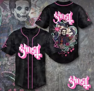 Ghost Band Baseball Jersey, 2025 Ghost Band World Tour Baseball Jersey Gifts Fan - Picture 1 of 6