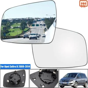 2Pcs Rear Mirror Heated Glass w/ Backing Plate Replacement For Opel Zafira B 09+ - Picture 1 of 14