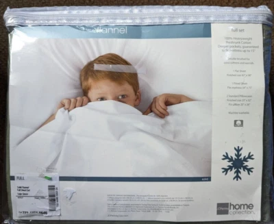 JC Penney Home Collection SOLID FLANNEL FULL SHEET SET Sage Green NEW - Image 1 of 4