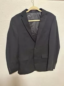 Giacca cappotto Egara uomo taglia 38 L due bottoni slim tuta nera spilla righe business - Foto 1 di 9