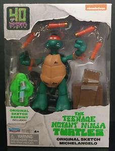 PLAYMATES 2024 TMNT NINJA TURTLES ORIGINAL SKETCH MICHELANGELO FIGURE SEALED - Picture 1 of 15