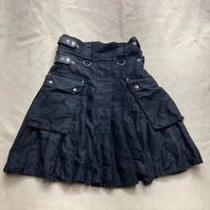 Falda escocesa gótica talla 32 Daang Goodman Tripp NYC Bondage Rave Y2K - Imagen 1 de 6