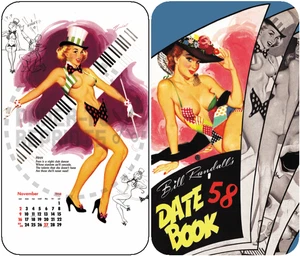 DATE BOOK 1958 PIN-UP CALENDAR ARTWORK - NOVEMBER - ART CARD - VINTAGE REPRINT - Picture 1 of 1