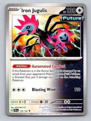 2024 Pokemon Card SV05: Temporal Forces Iron Jugulis 139/162 - Image 1 of 2