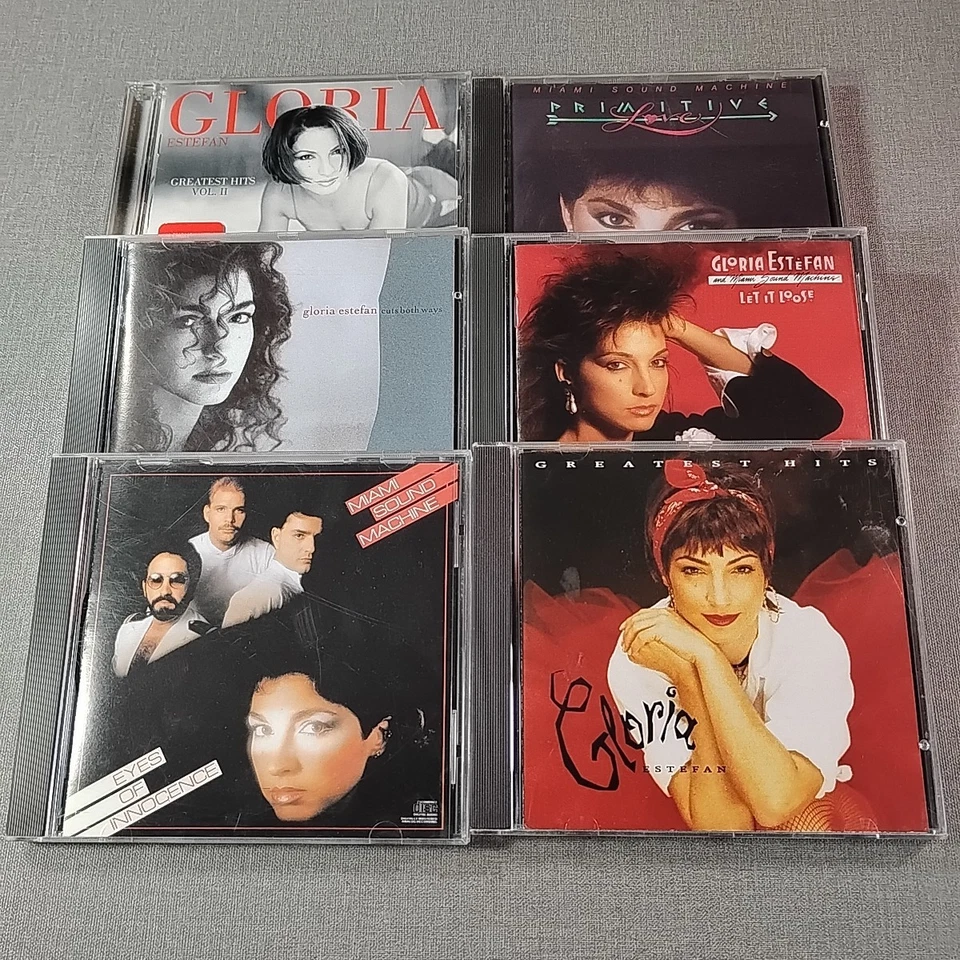 Gloria Estefan Miami Sound Machine 6 CD Lot  Greatest Primitive Cuts Loose Eyes Foto 1 de 4