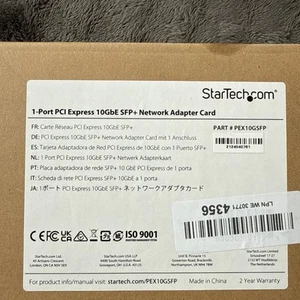 Tarjeta StarTech 10G PCIe SFP+ - Adaptador de red de puerto único SFP+ - SFP abierto+ para... - Imagen 1 de 3