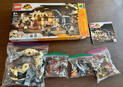 Lego 76948 Jurassic World T. Rex & Atrociraptor Dinosaur Breakout Complete & Box - Image 1 of 2