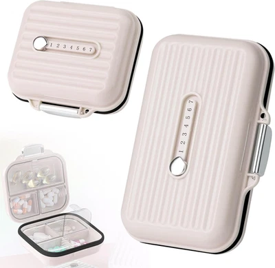 AOGOE Tablettenbox 7 Tage, Pillendose 7 Fächer Morgens Abends, 2Er Großer Und Kleine M